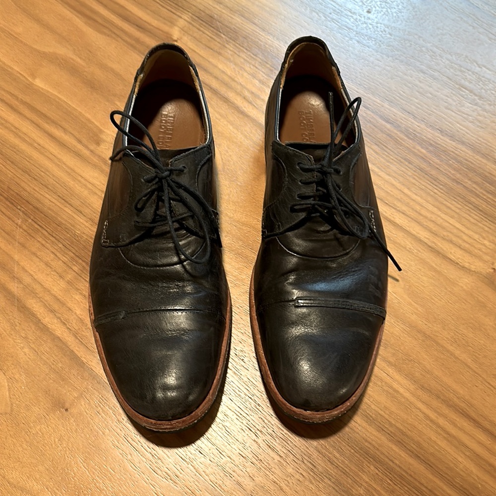 Timberland Boot Company Size 9 Black Leather Dress Shoes